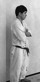 Grand Master Ansei Ueshiro observing a class, late 1960's.