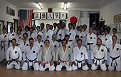Annual Black Belt workout, 2002 (Sensei Nichuals first row, 2nd from right)